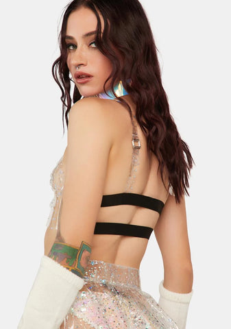 Icy Chasing Starlight Vinyl Bustier