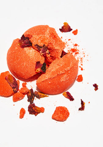 Black Cherry Rose Petals Bath Bomb