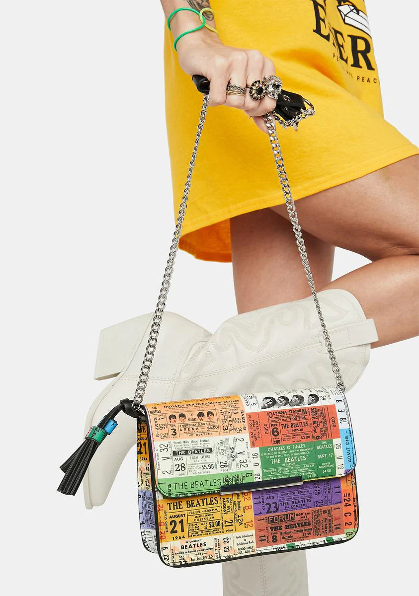 The Beatles Ticket Stubs Crossbody Bag