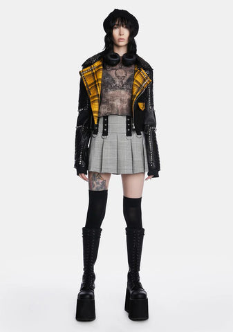 Plaid Rave Mini Skirt