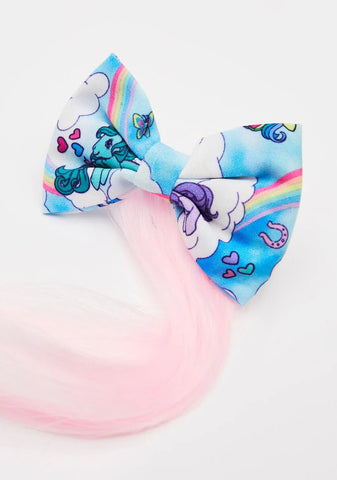 Rainbow Chaser Bow Hair Extension