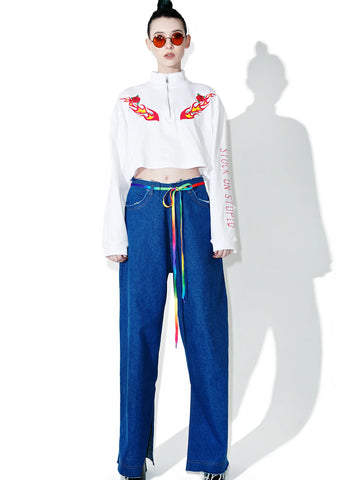 Roses On Fire Long Sleeve Tee