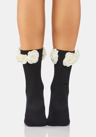 Among The Flowers Crew Socks