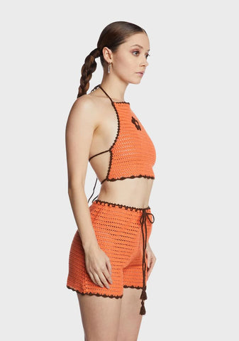 Crochet Halter Crop Top