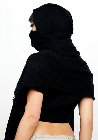 Atmosphere Hooded Wrap Knit Cardigan