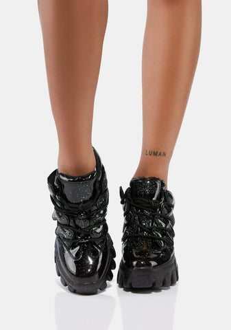 Sparkle Soursop Low Top Wedge Sneakers