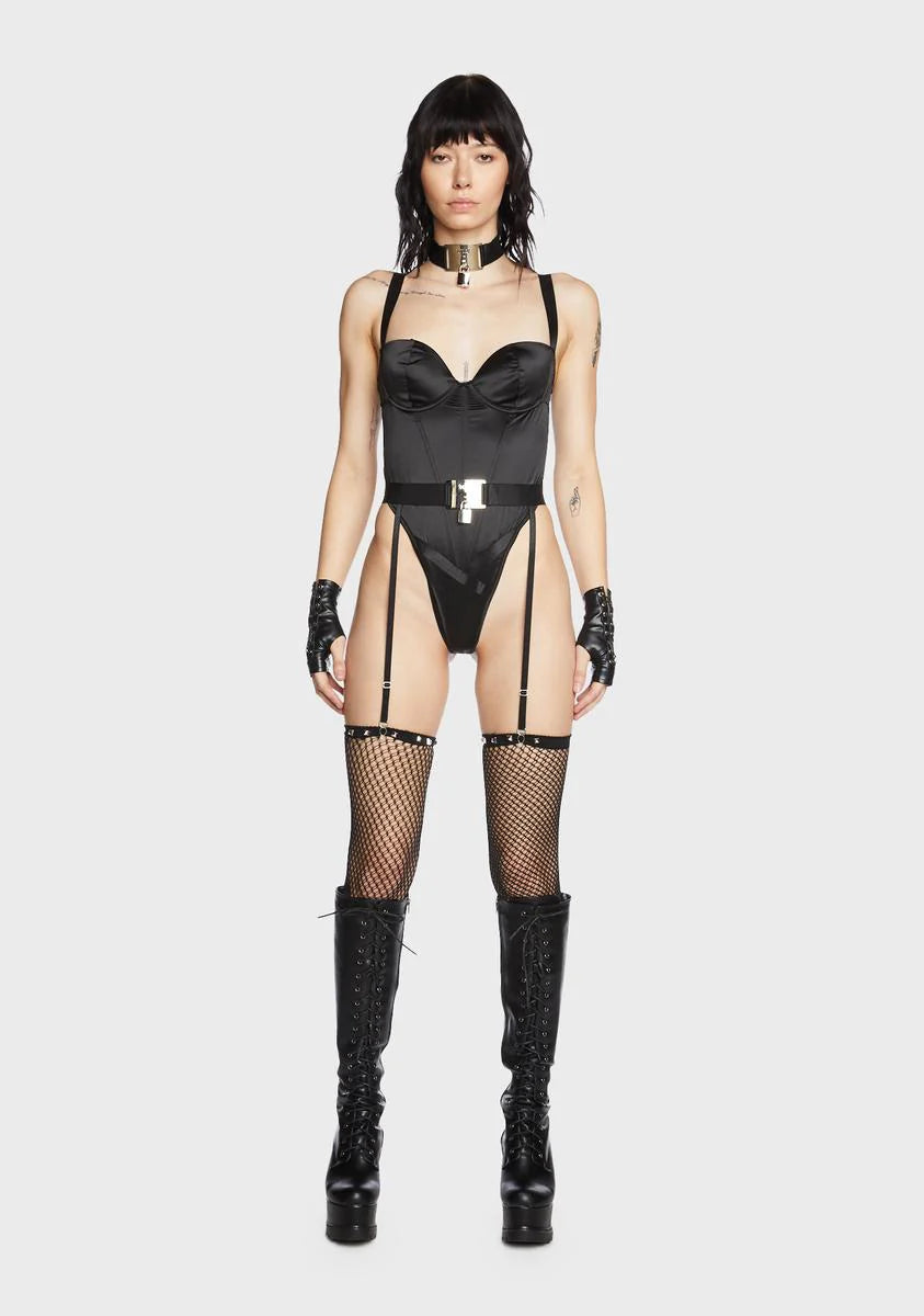 Black Love On Lock Teddy Set