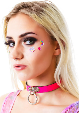 Ogasm O-Ring Collar Choker - White