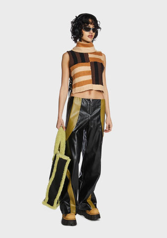 Factory Vegan Leather Trousers