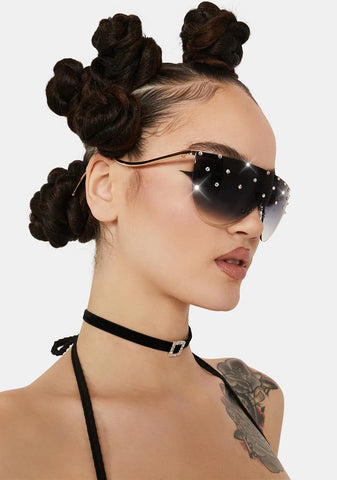 Shine On Me Rhinestone Sunglasses