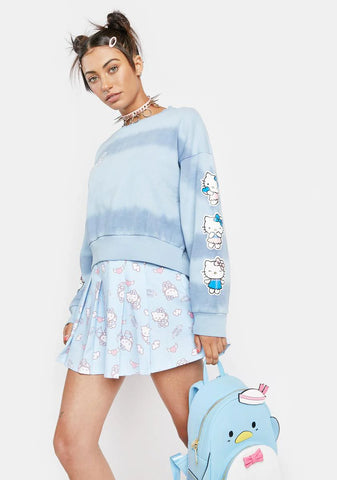Hello Kitty Tie Dye Crop Sweatshirt