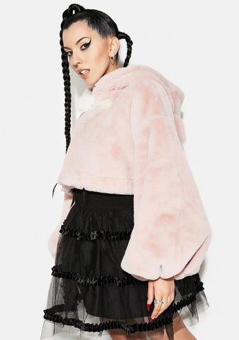 Pink Cat Ears Short Coat
