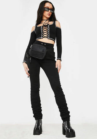 It's Called Clout Lace Up Top