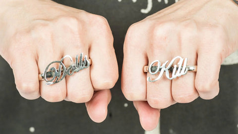 "Dolls Kill" Knuckle Duster Ring Set