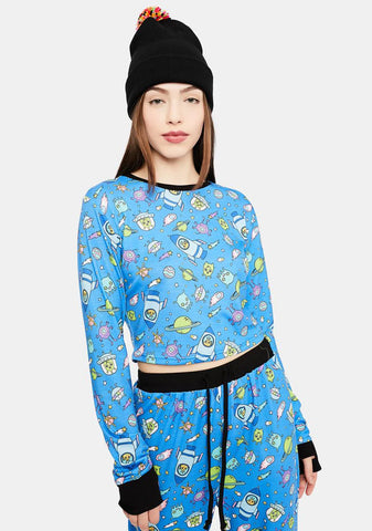 Whole New World Alien Print Top