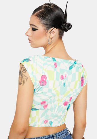 Mint Cherry Bradlee Corset Top