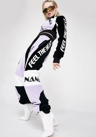 Lavender Velour Motocross Trousers