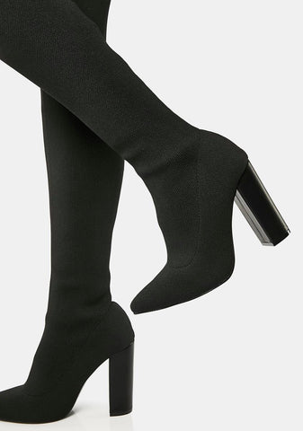 No Paparazzi Please Thigh-High Boots