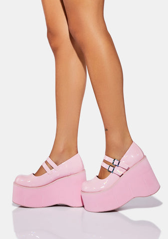 Baby Pink Dollhaus Platform Mary Janes