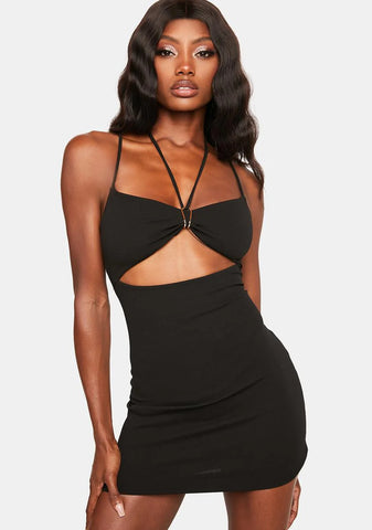 Make 'Em Pay Cutout Mini Dress