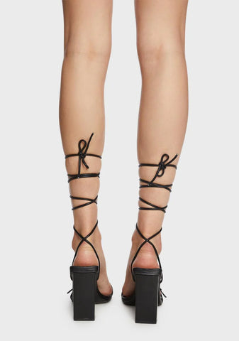 Cleo Square Toe Strappy Heels