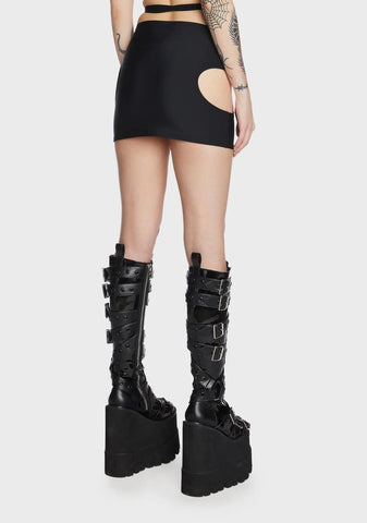 Cut Out Bodycon Skirt