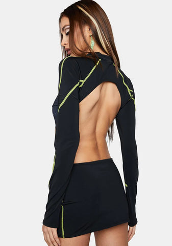 Yellow Speed Racer Mini Dress