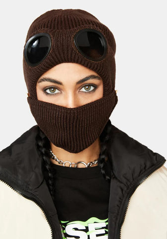 Atmosphere Beanie With Face Mask And Goggles