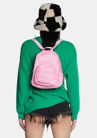 Leopard Embossed Half Pint Mini Backpack