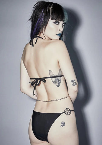 Number Of The Beast Chain Bikini Set