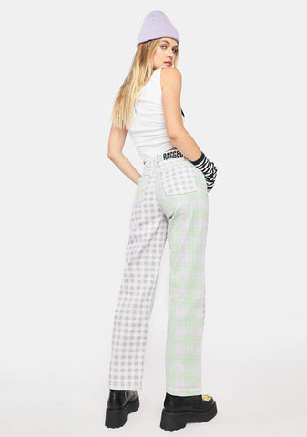Vibe Mixed Check Jeans