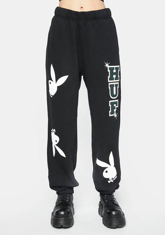 Playboy Rabbit Head Fleece Sweatpants
