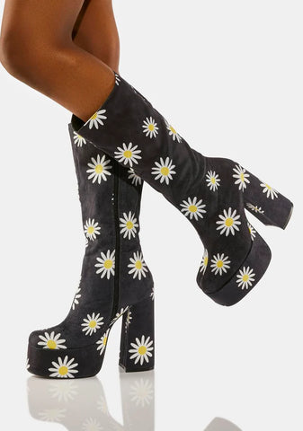 Crazy Daisy Platform Boots
