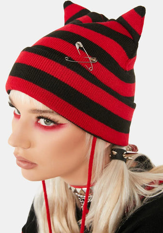 Safety First Striped Beanie