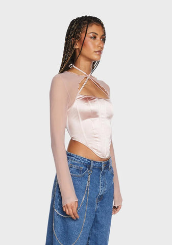 Champagne Kisses Corset Top