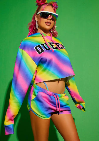 Playful Player Cropped Hoodie