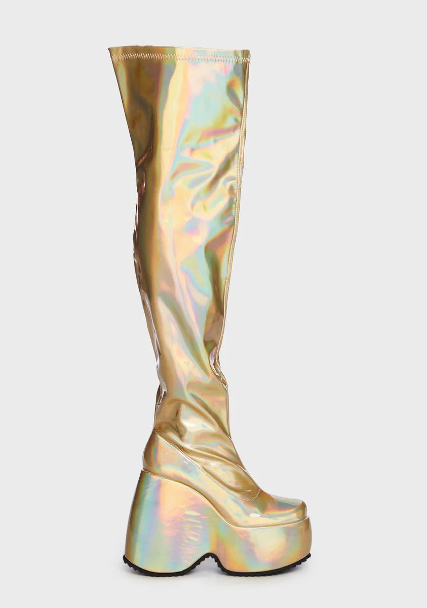 Stazie Iridescent Platform Boots
