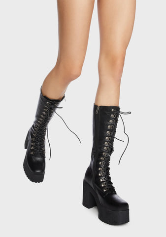 Siren Chunky Platform Calf Boots