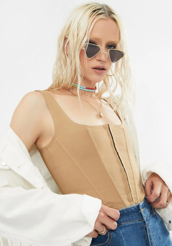 Carmel Royal Down For It Corset Top