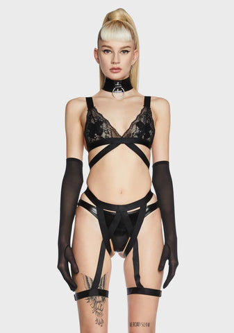 x Bettie Page Fringe Gloves