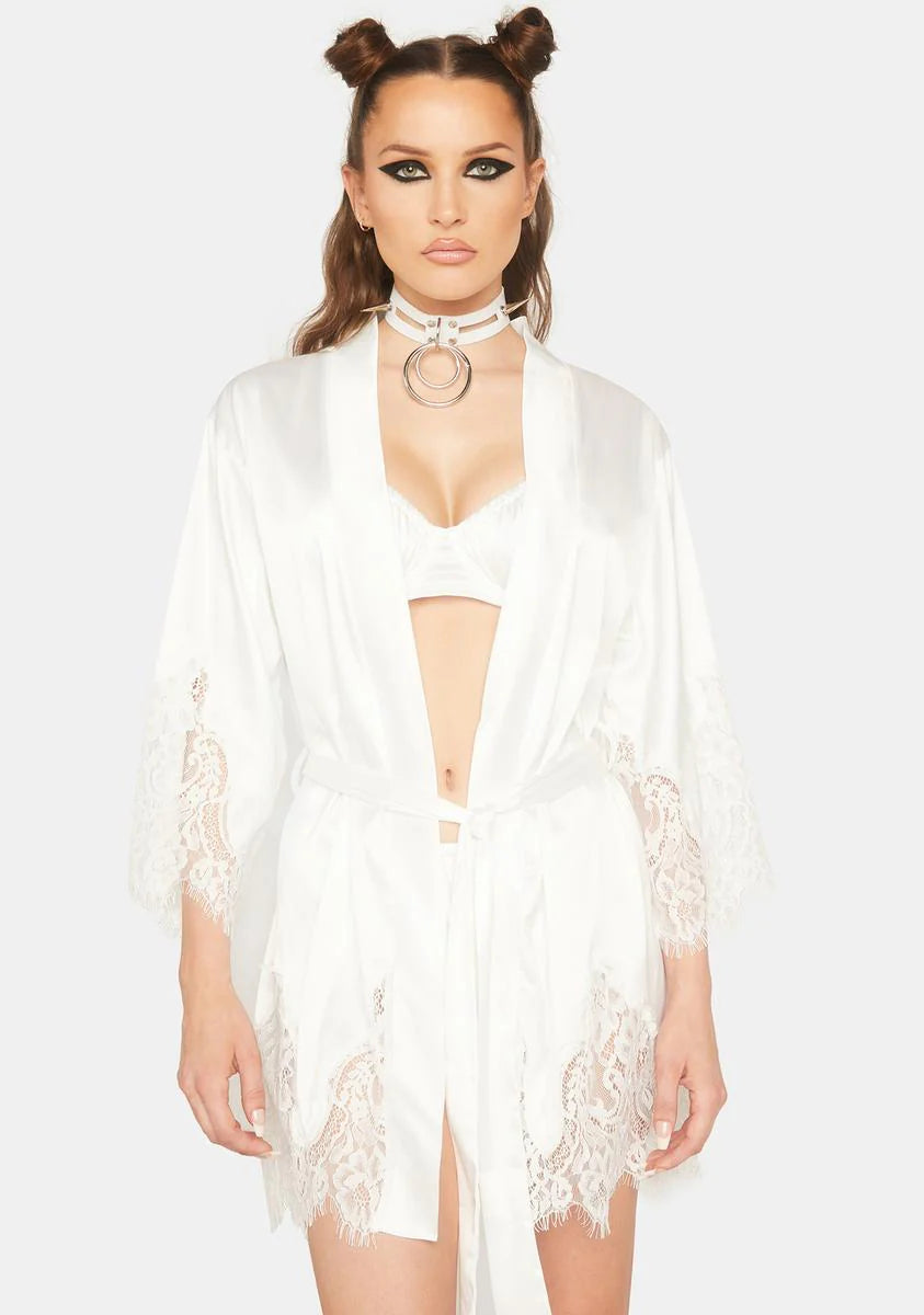 Icy Lay Me Down Satin Robe