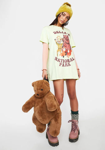 Crystal Cabins Oversized Graphic Tee