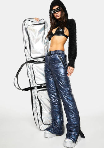Navy Subzero Metallic Snow Pants