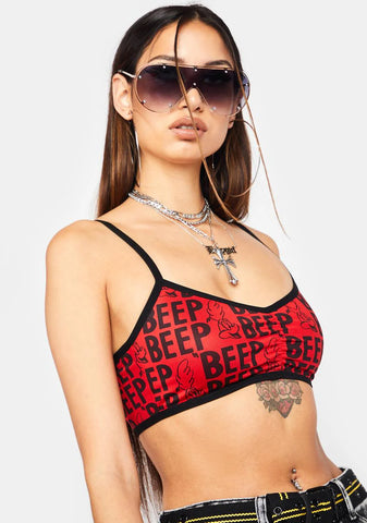 Think Fast Graphic Bralette