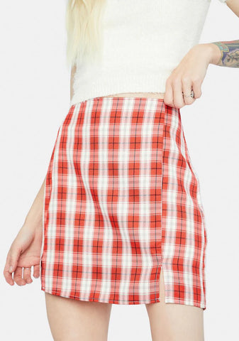 Playful in Plaid Mini Skirt