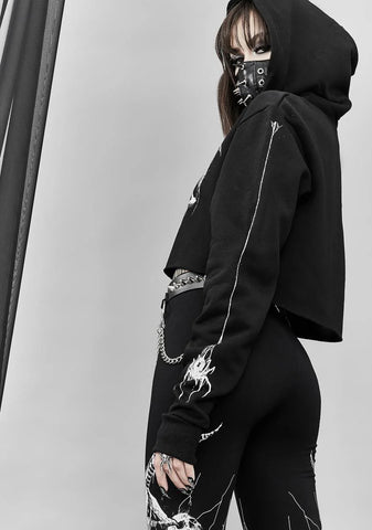 The Devil Inside Crop Hoodie