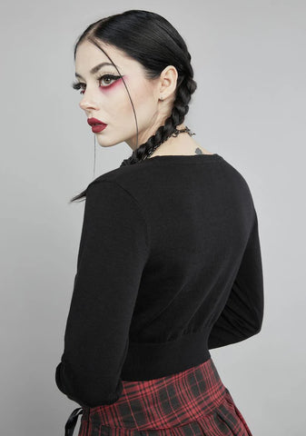 Web Obsessed Embroidered Cardigan