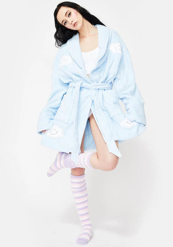 Happy Cloud Applique Short Robe