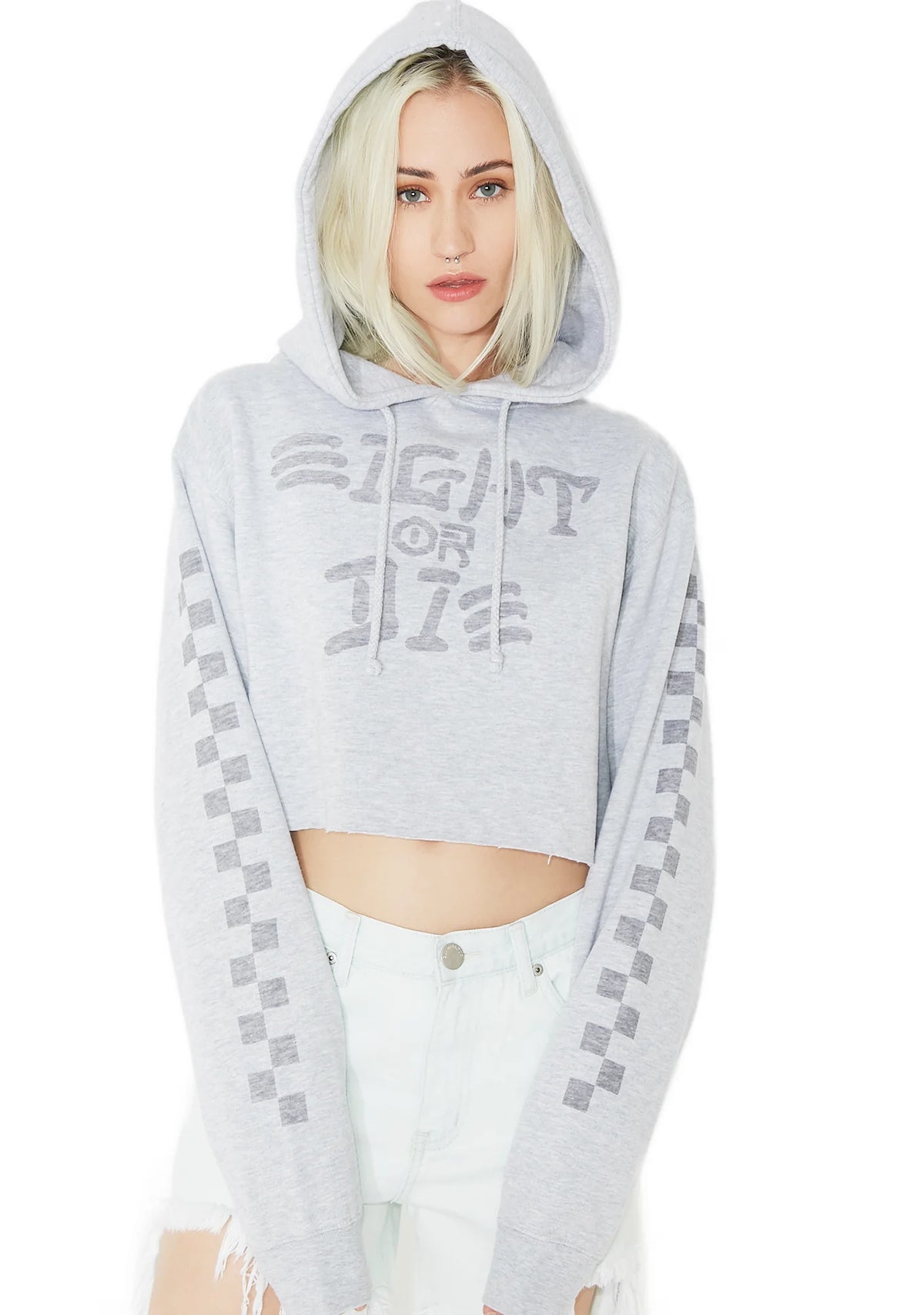 Eight Or Die Cropped Hoodie