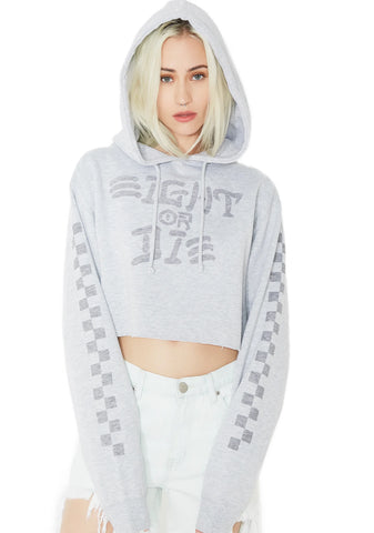 Eight Or Die Cropped Hoodie